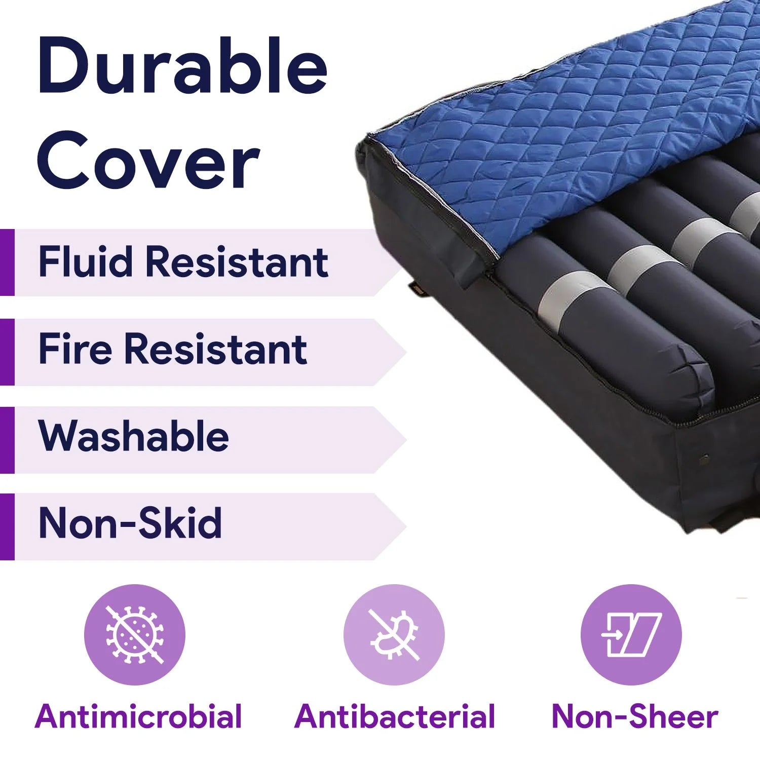 Proheal Low Air Loss Alternating Pressure Air Mattress with Pump - 3" Foam Base - 36锟斤拷 x 80锟斤拷 x 8"
