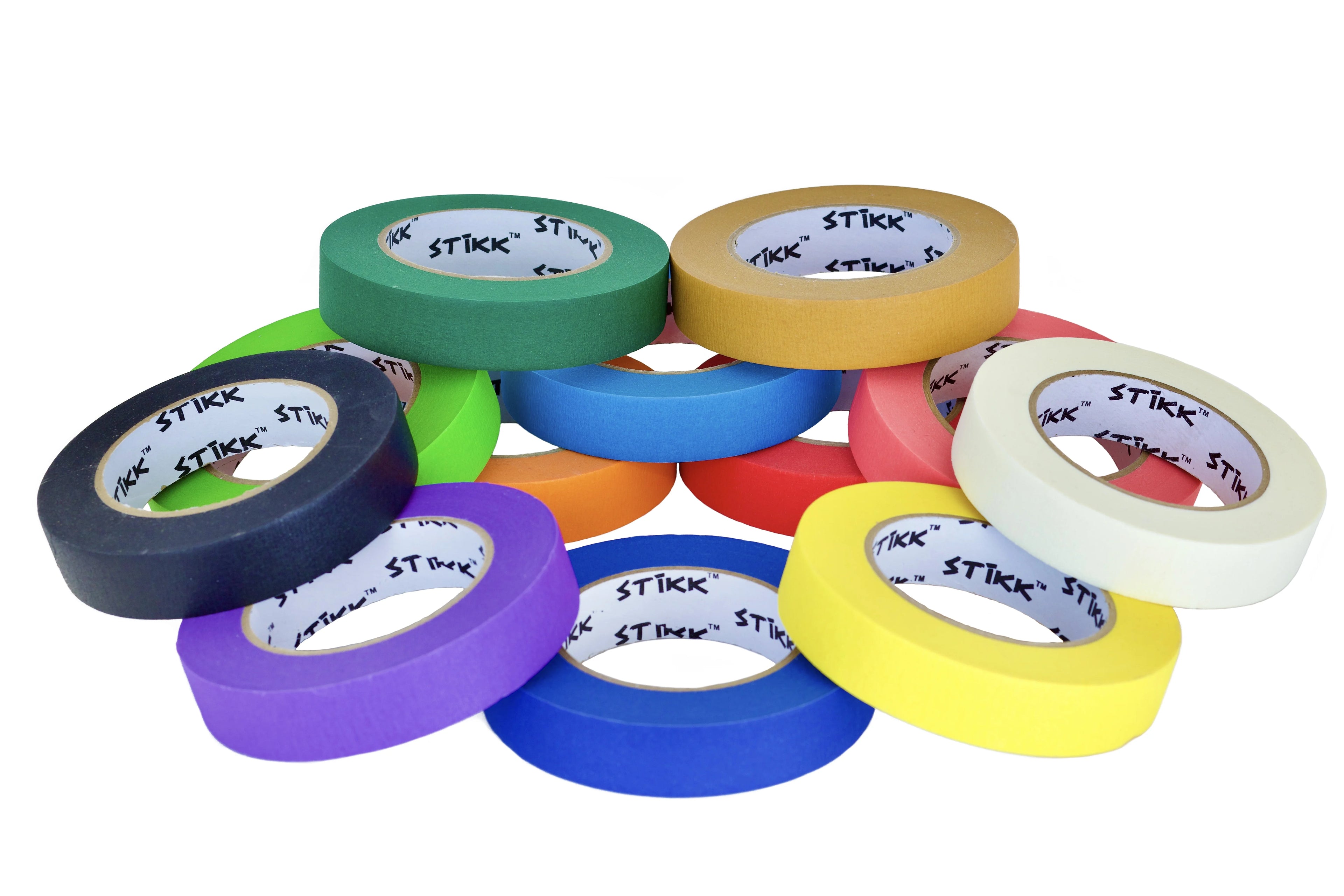 Case Of 24 Rolls 2" x 60 yards (48mm x 55m) Painters Masking Tape Green STIKK
