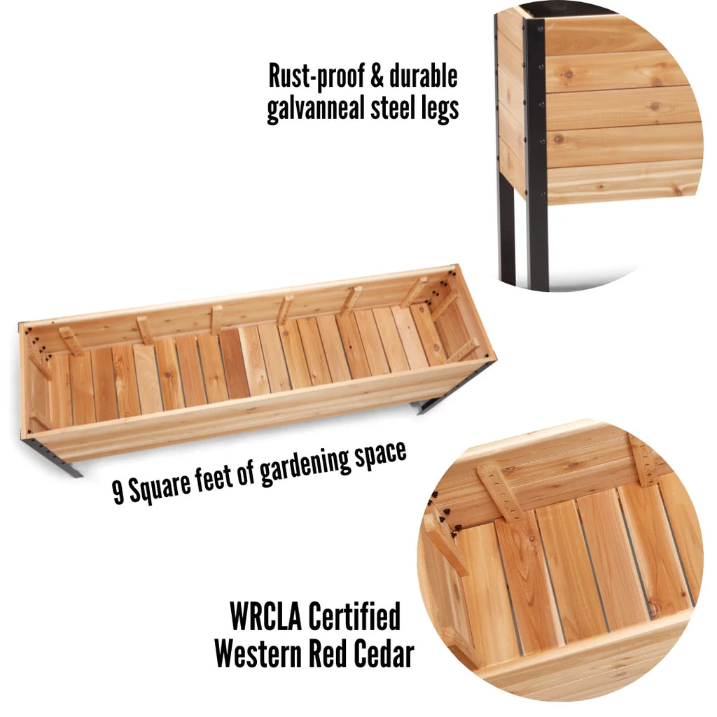 18" x 72" Raised Garden Bed