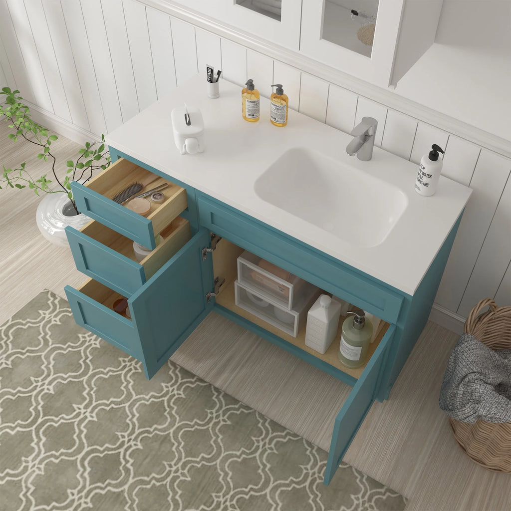 45 in. W x 21 in. D x 32.5 in. H Bath Vanity Cabinet without Top in Gray