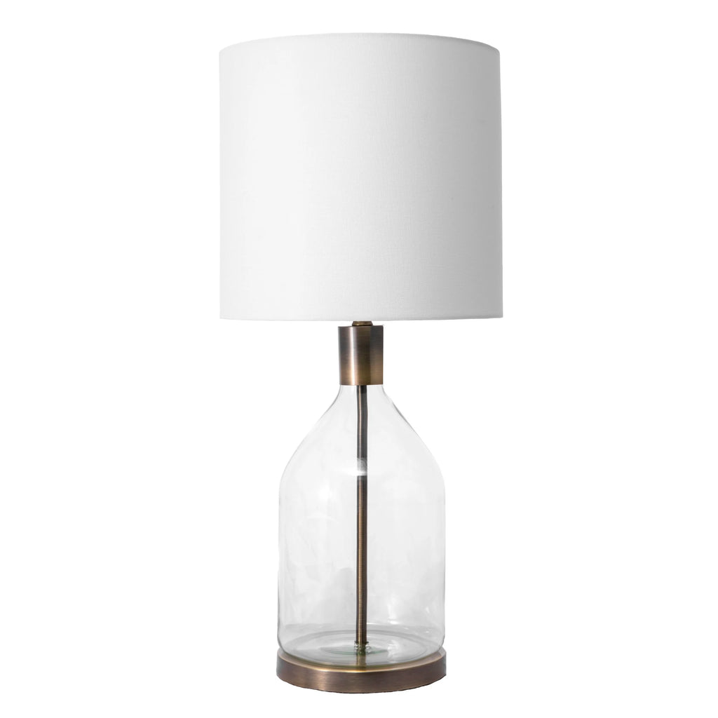 nuLOOM Vista 29" Glass Table Lamp, 29" H x 12" W x 12" D, Gold