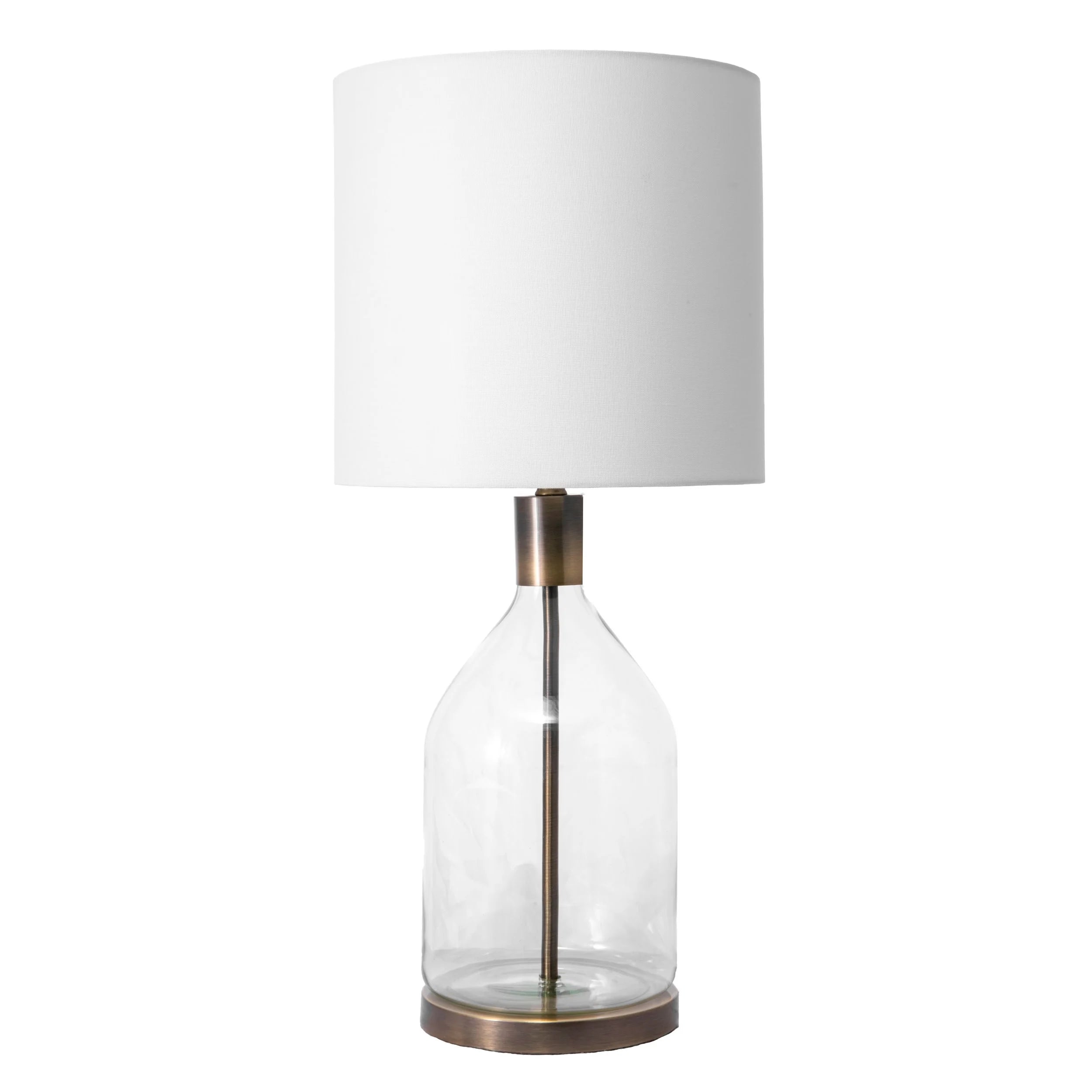 nuLOOM Vista 29" Glass Table Lamp, 29" H x 12" W x 12" D, Gold