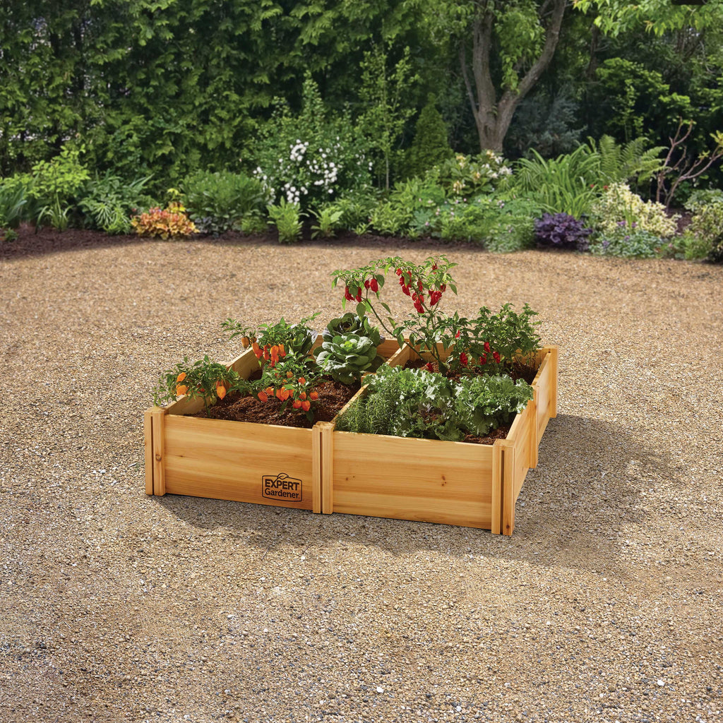 Expert Gardener Outdoor Wood Garden Bed, 7.4 ft L x 2 ft W x 10.6 in H