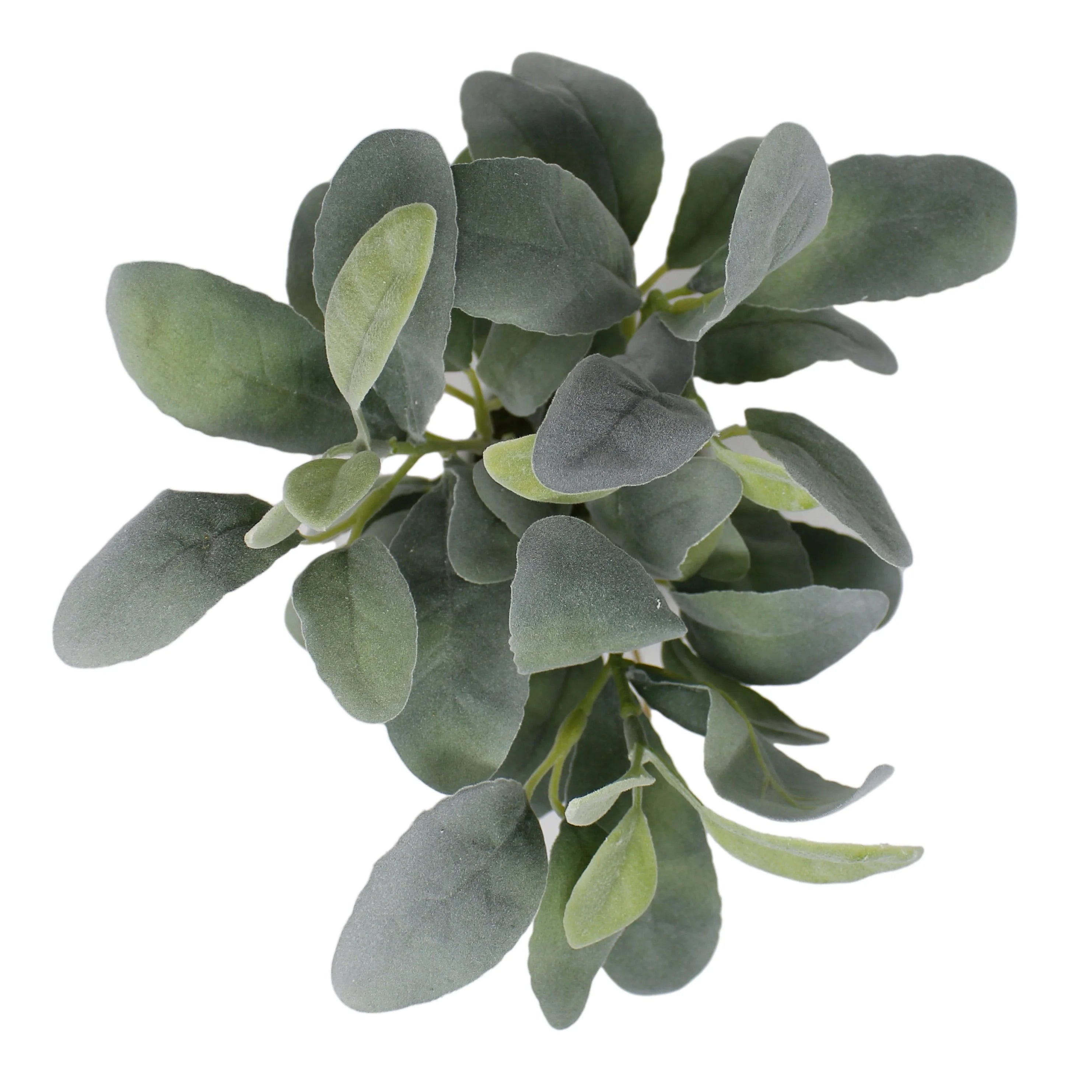 Mainstays Artificial Lamb's Ear in White Ceramic Pot (11.5"H x 7"W x 7"D)