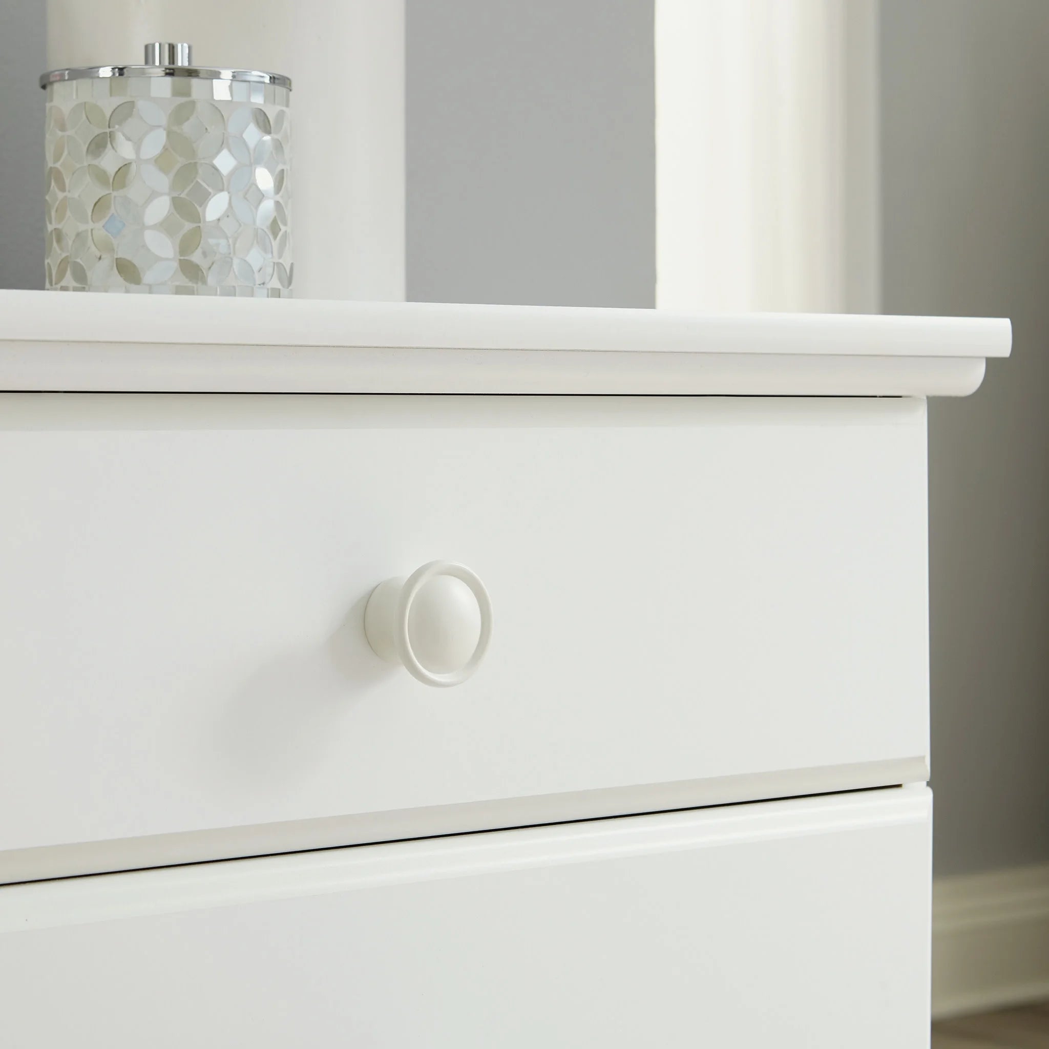 Mainstays Storybook Soft White Dresser, 49.13" L x 16.22" W x 30.24" H