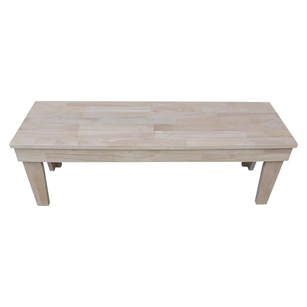 Double X-Back Bench With Arms and Shelf