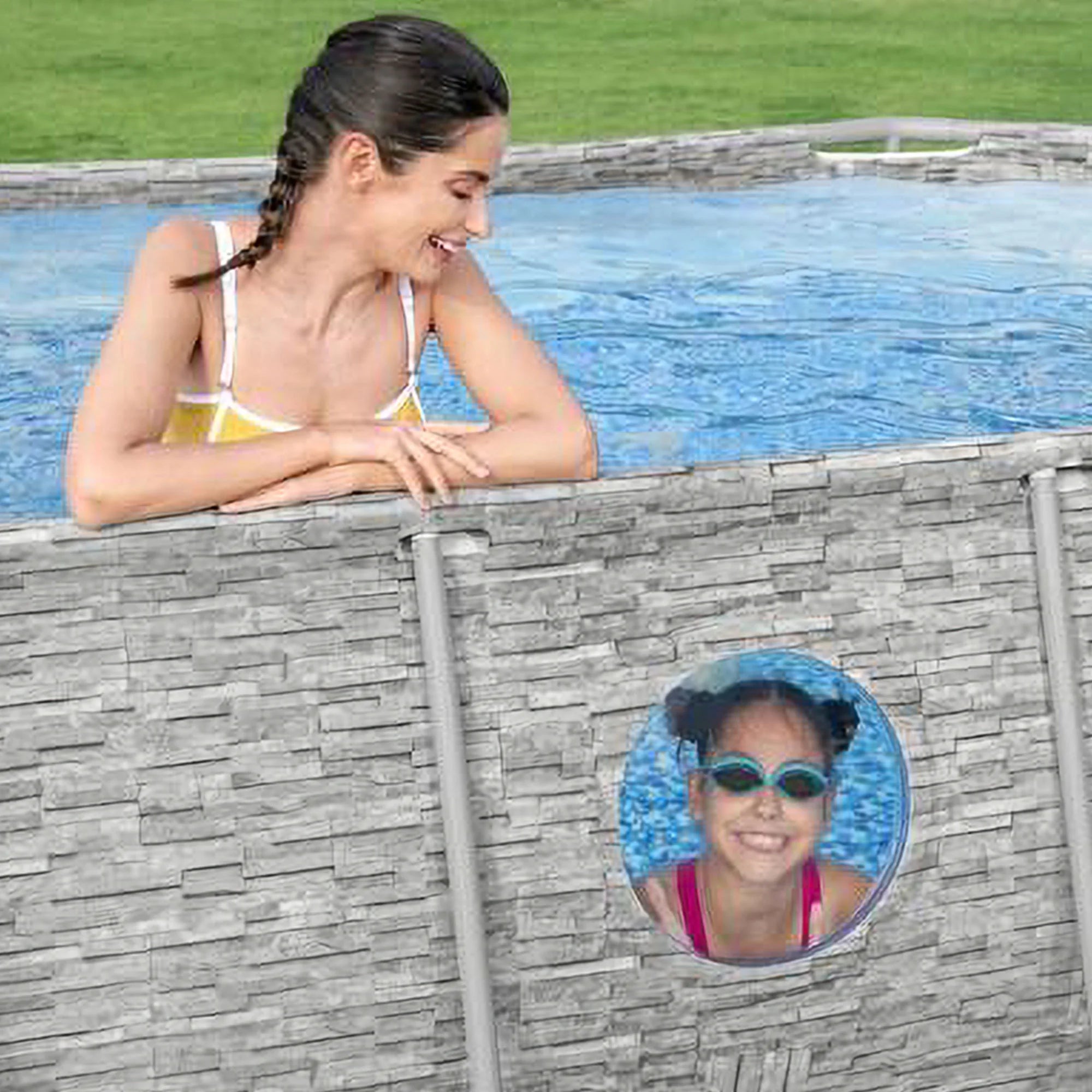 Bestway Metal Frame Above Ground Pool Oval 14 ft. x 8 ft. 2 in. x 39.5 in.
