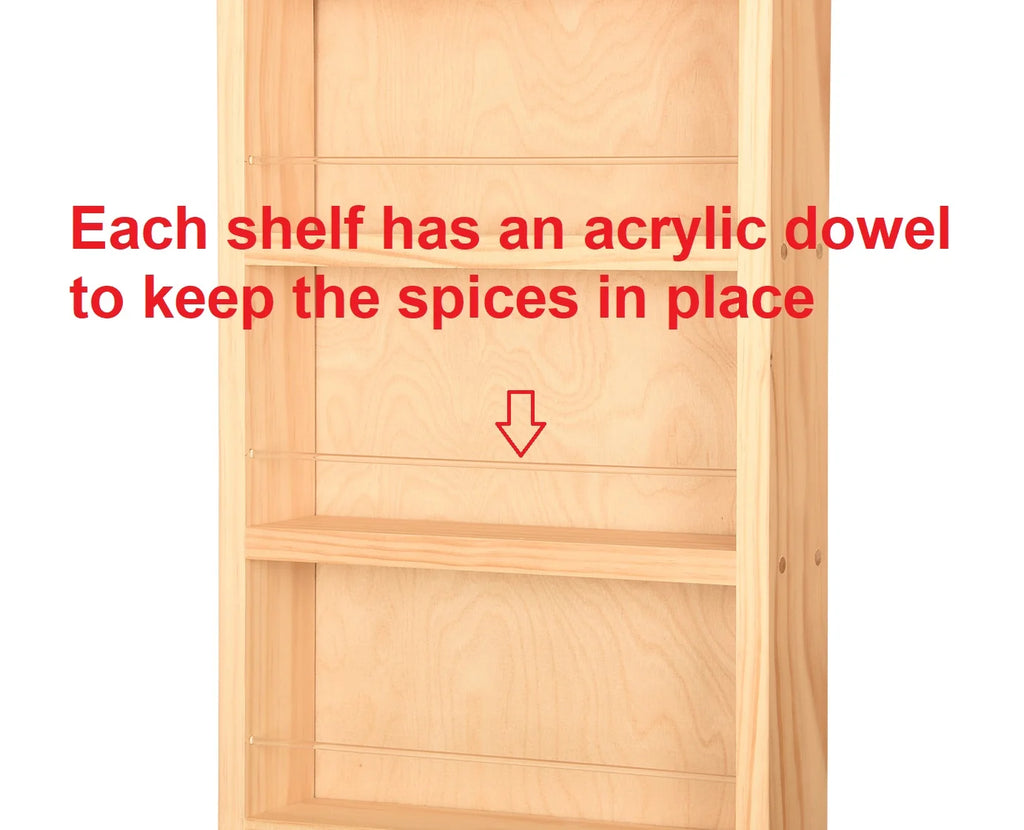 Minos Primed Gray On the Wall Spice Rack 69"h x 11"w x 3.5"d
