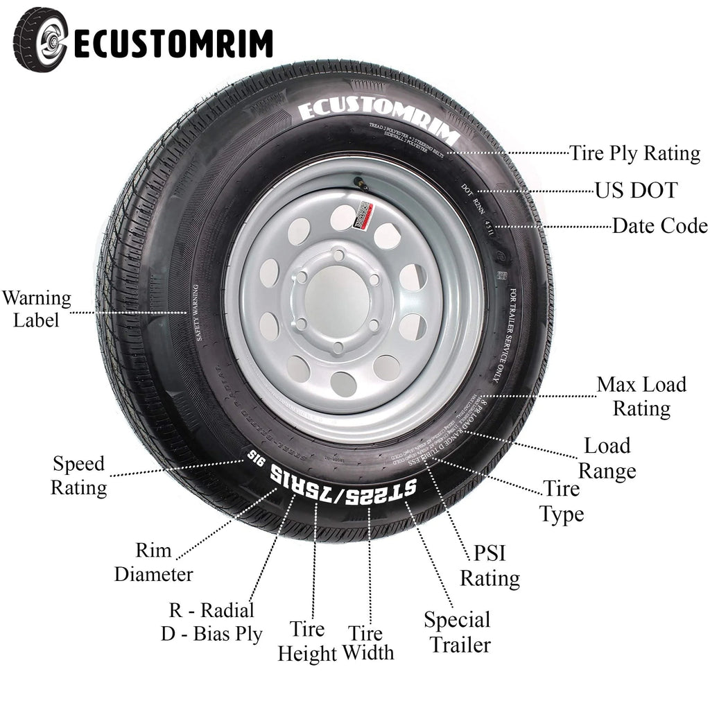 2-Pk eCustomrim 90002 Golf Cart Tires On Rims 18X8.50-8 18 x 8.50 x White 4 Lug