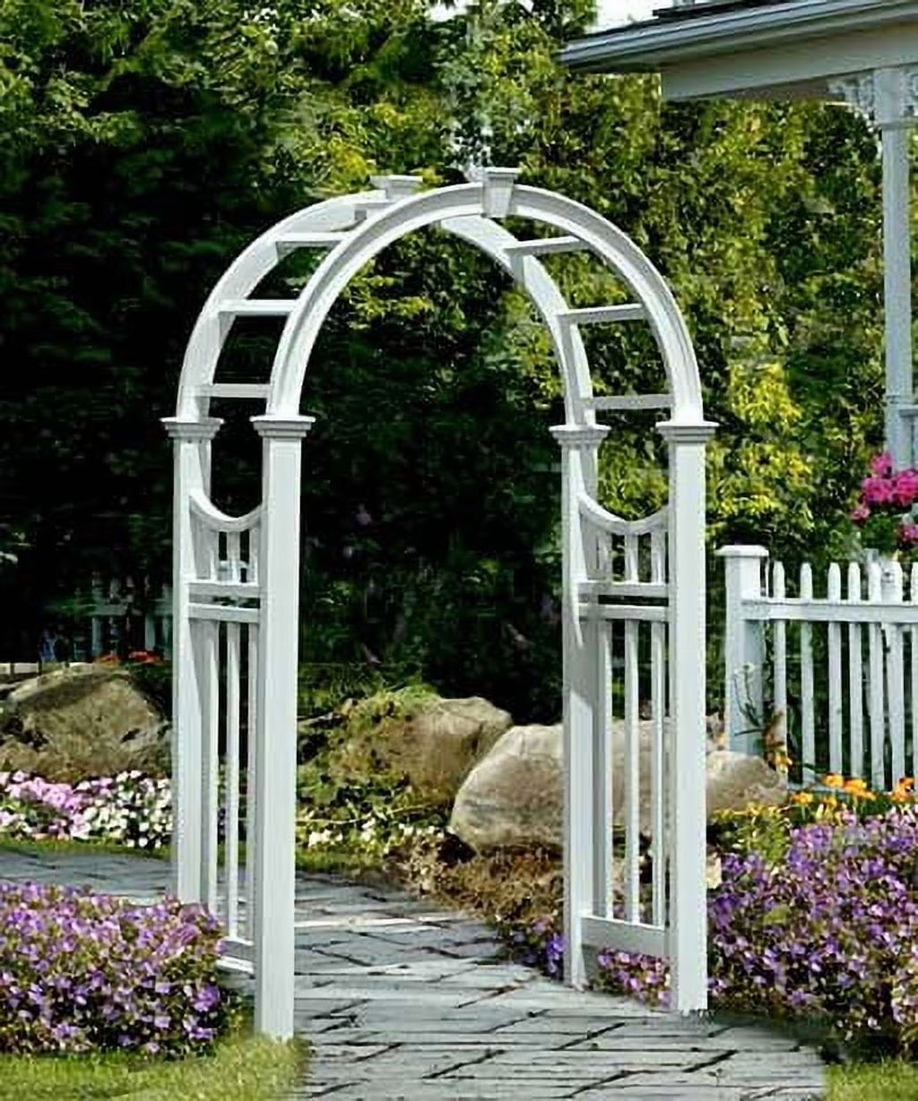 Vita 49" L x 24" W x 91.6" H Vienna Classic Vinyl Arbor, White, VA68144