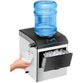 2-in-1 Countertop Ice Maker & Water Dispenser - 48 lbs Daily Ice Machine with 3 Ice Sizes and Water Cooler