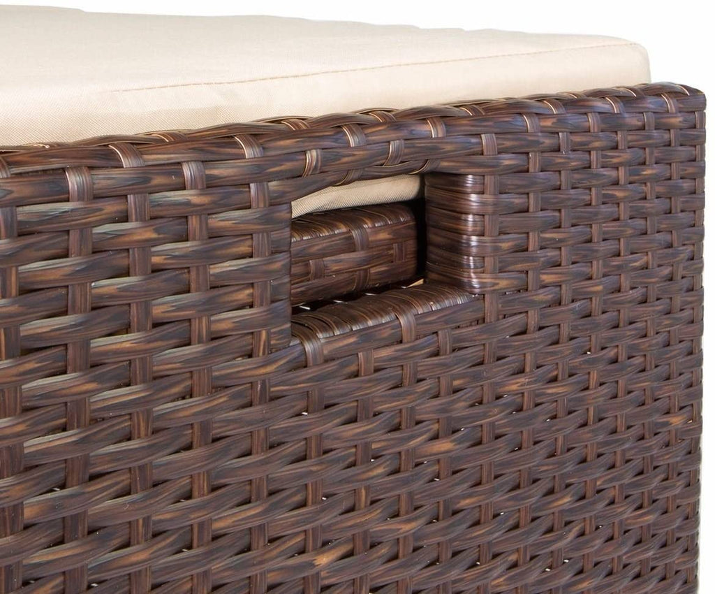 60 Gallon Outdoor Storage Bench - Waterproof Patio Deck Box with Side Handles