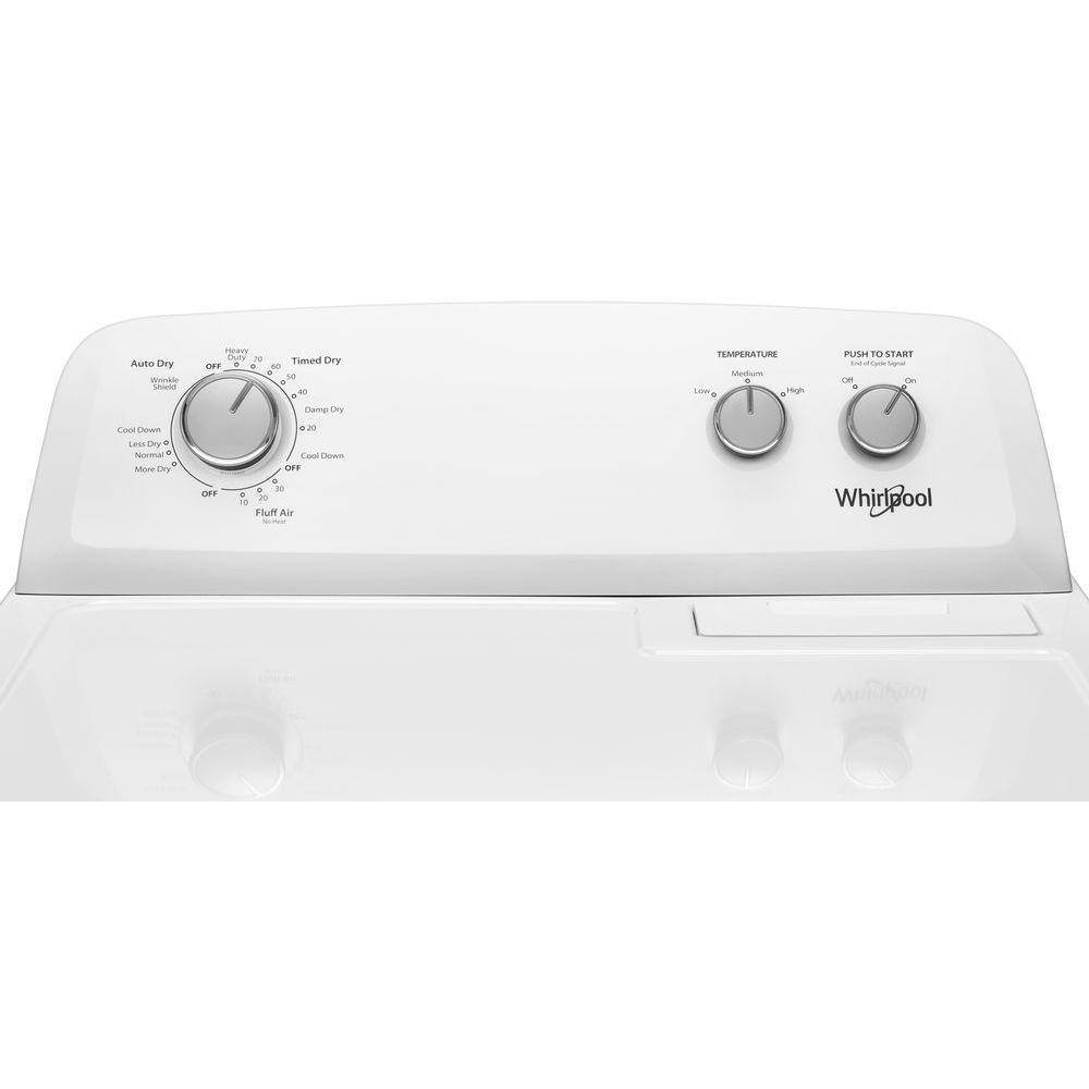 Top Load Electric Dryer with AutoDry System - Large Capacity Clothes Dryer with Wrinkle Shield & Hamper Door