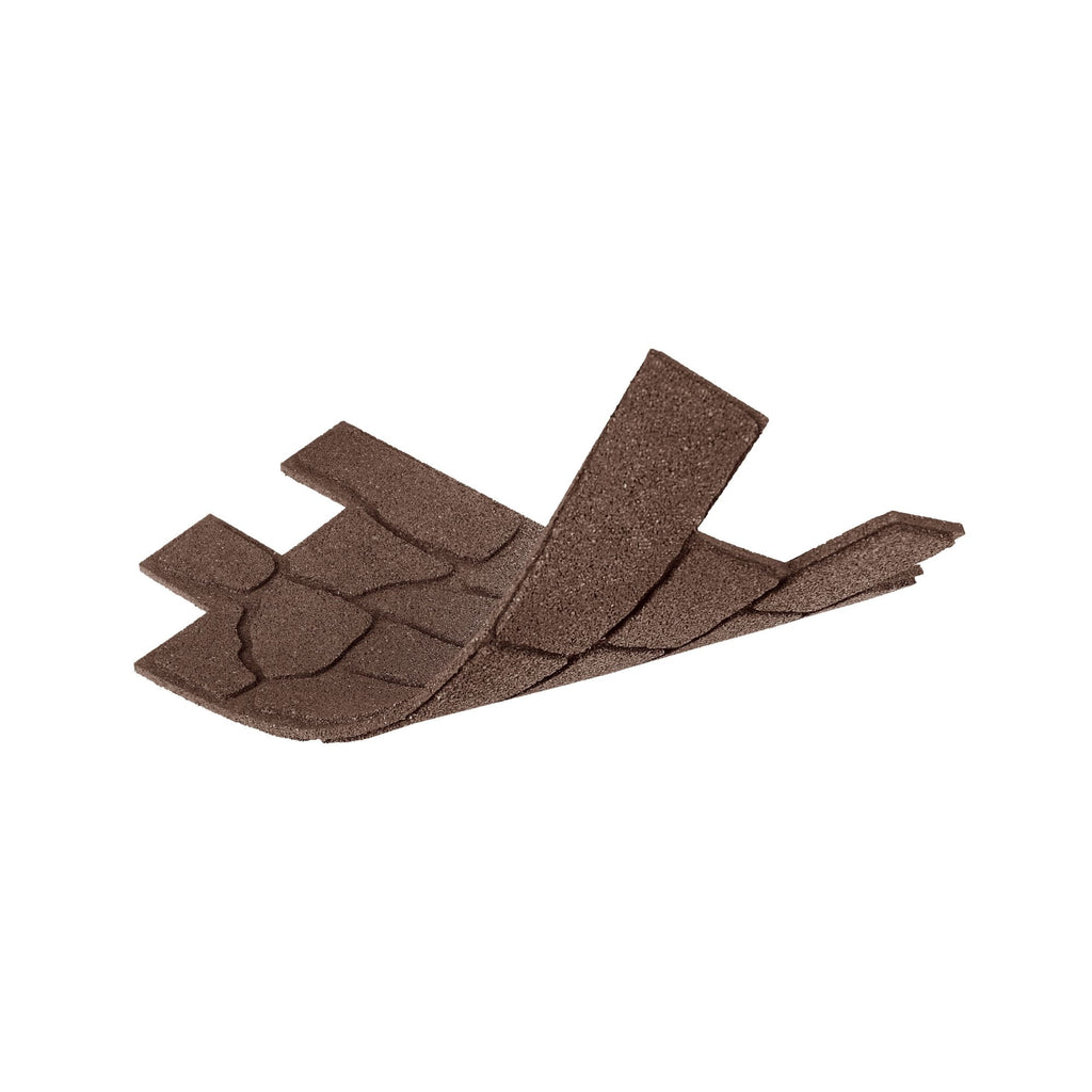 GroundSmart 24" x 12" x 5/8" Black Interlocking Dual-Sided Rubber Paver, 9 Pack