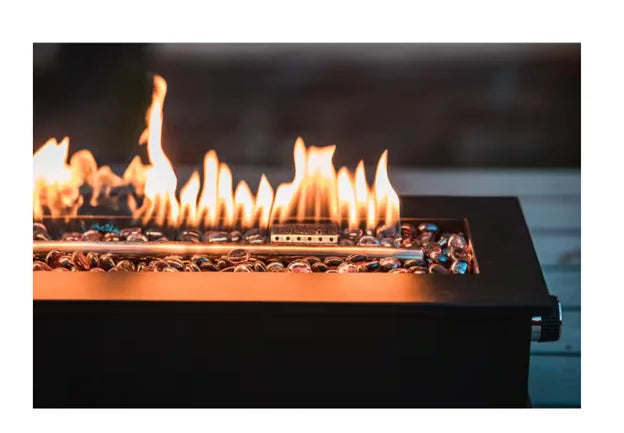 Loom X 28 in. W x 5.75 in. H Outdoor Rectangular Black LP Gas Tabletop Fire Pit