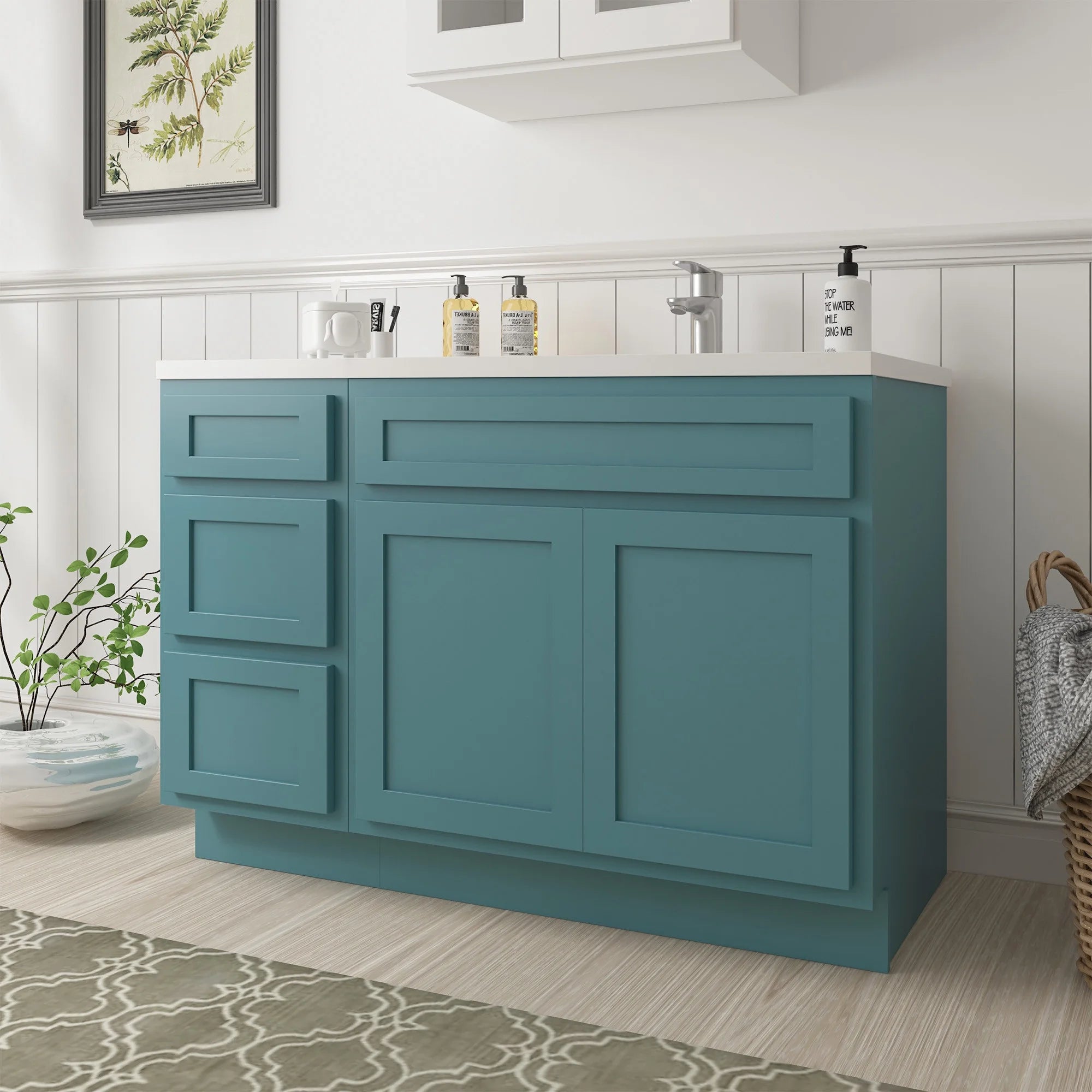 45 in. W x 21 in. D x 32.5 in. H Bath Vanity Cabinet without Top in Gray