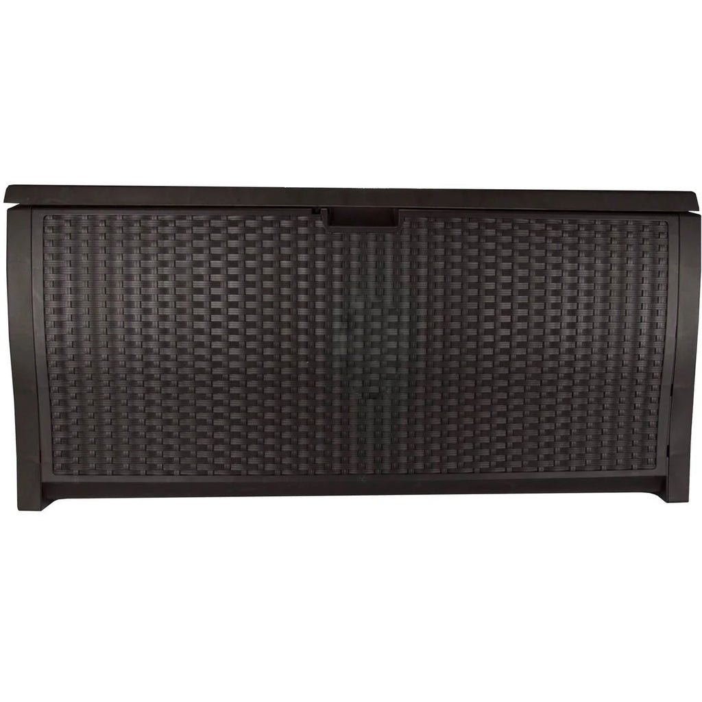 Suncast Resin 99-Gallon Deck Box - Mocha Brown - DBW9200- 52 in D x 27.5 in H x 27.6 in W