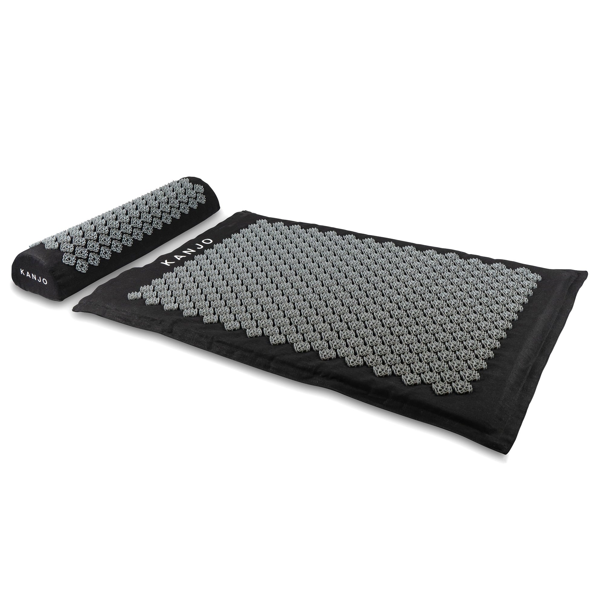 Kanjo Acupressure Mat Set Mat: 24 X 34 Inch / Pillow: 6 X 22 Inch Black White KANMATXL