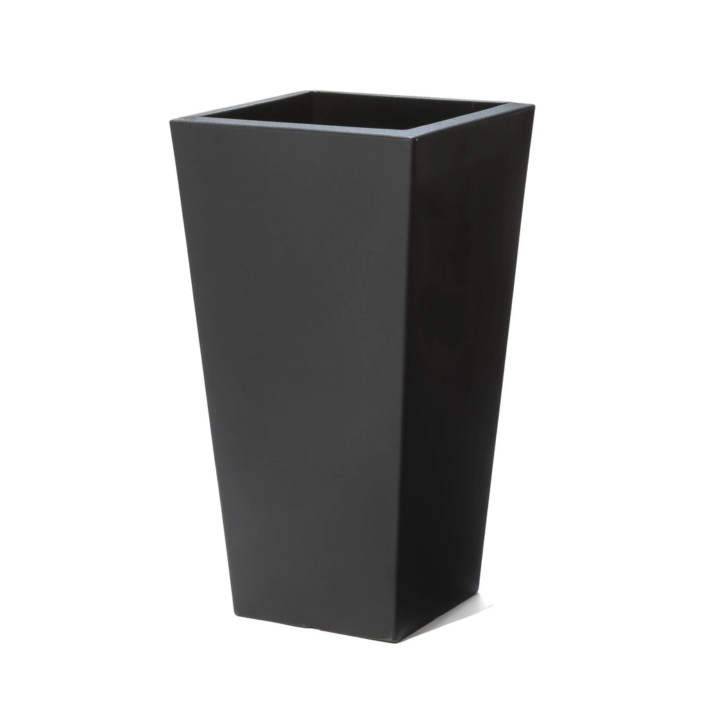 Step2 Tremont 2pk Plastic Black Square Planter 15" W x 15" D x 28" H