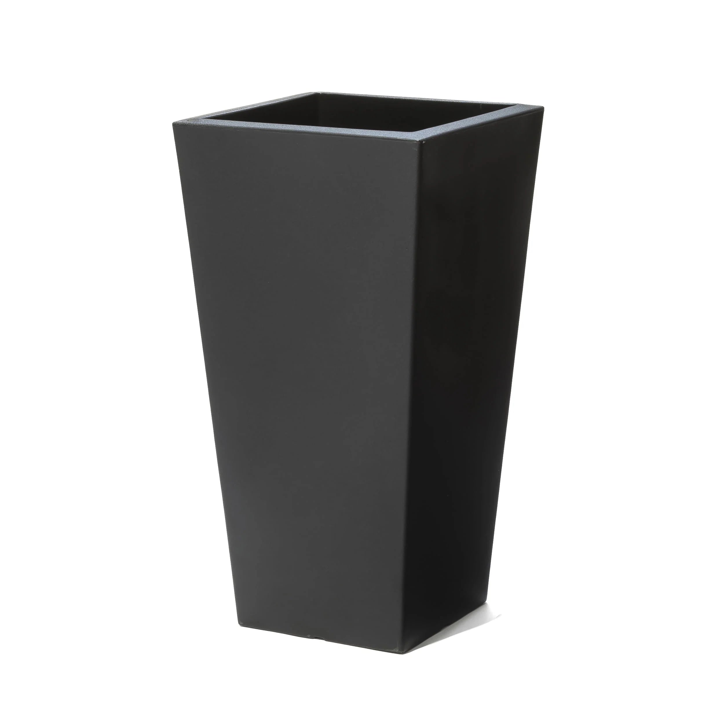Step2 Tremont 2pk Plastic Black Square Planter 15" W x 15" D x 28" H