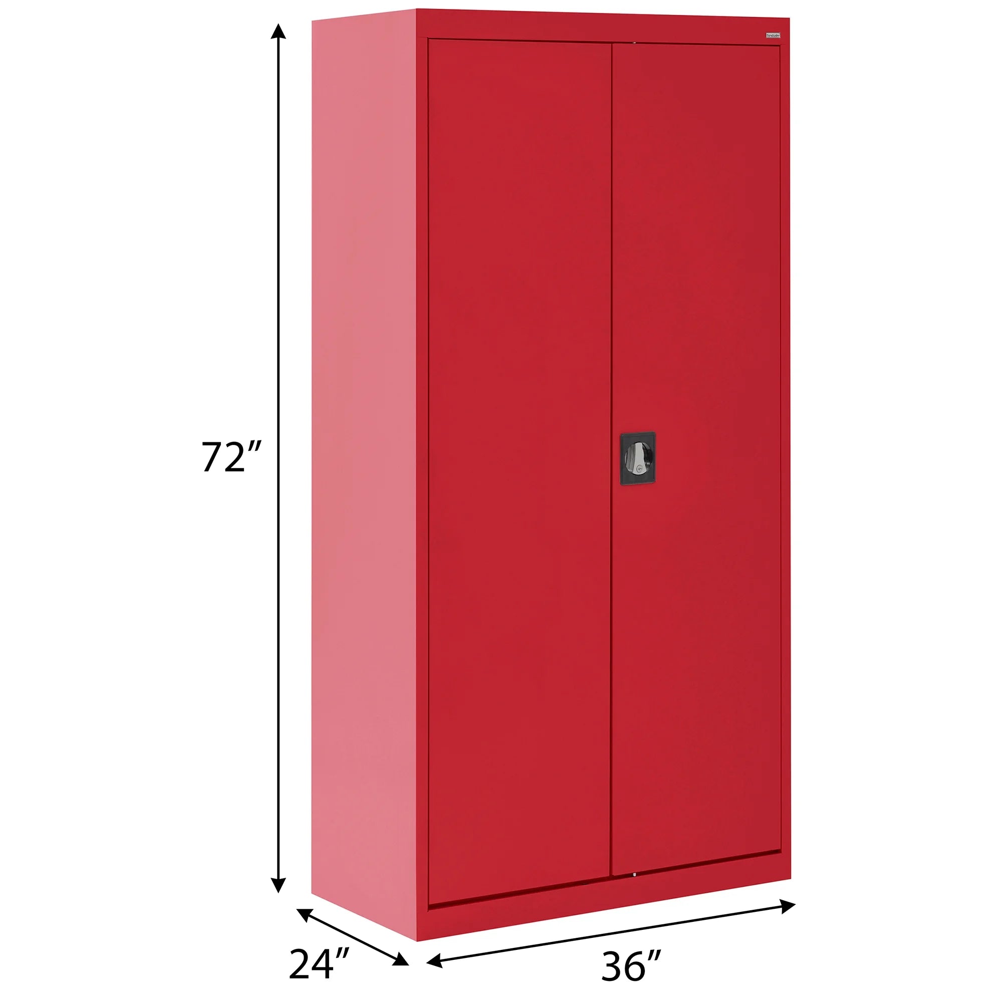 Elite Series Combination Cabinet with Adjustable Shelves, 36"W x 18"D x 72"H, Red