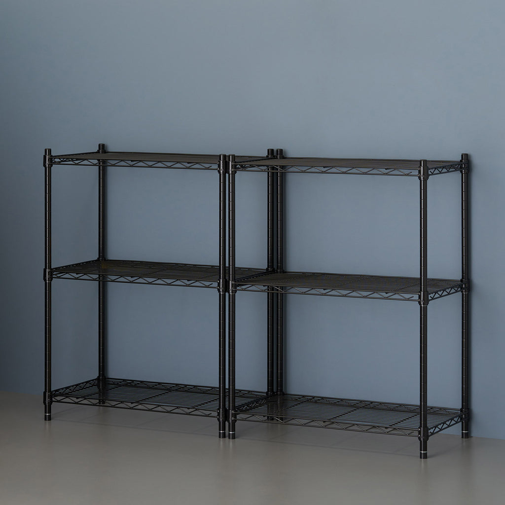 TRINITY 3-tier Modular Wire Shelving Rack 23' x 13' x 30', NSF, 2-pack