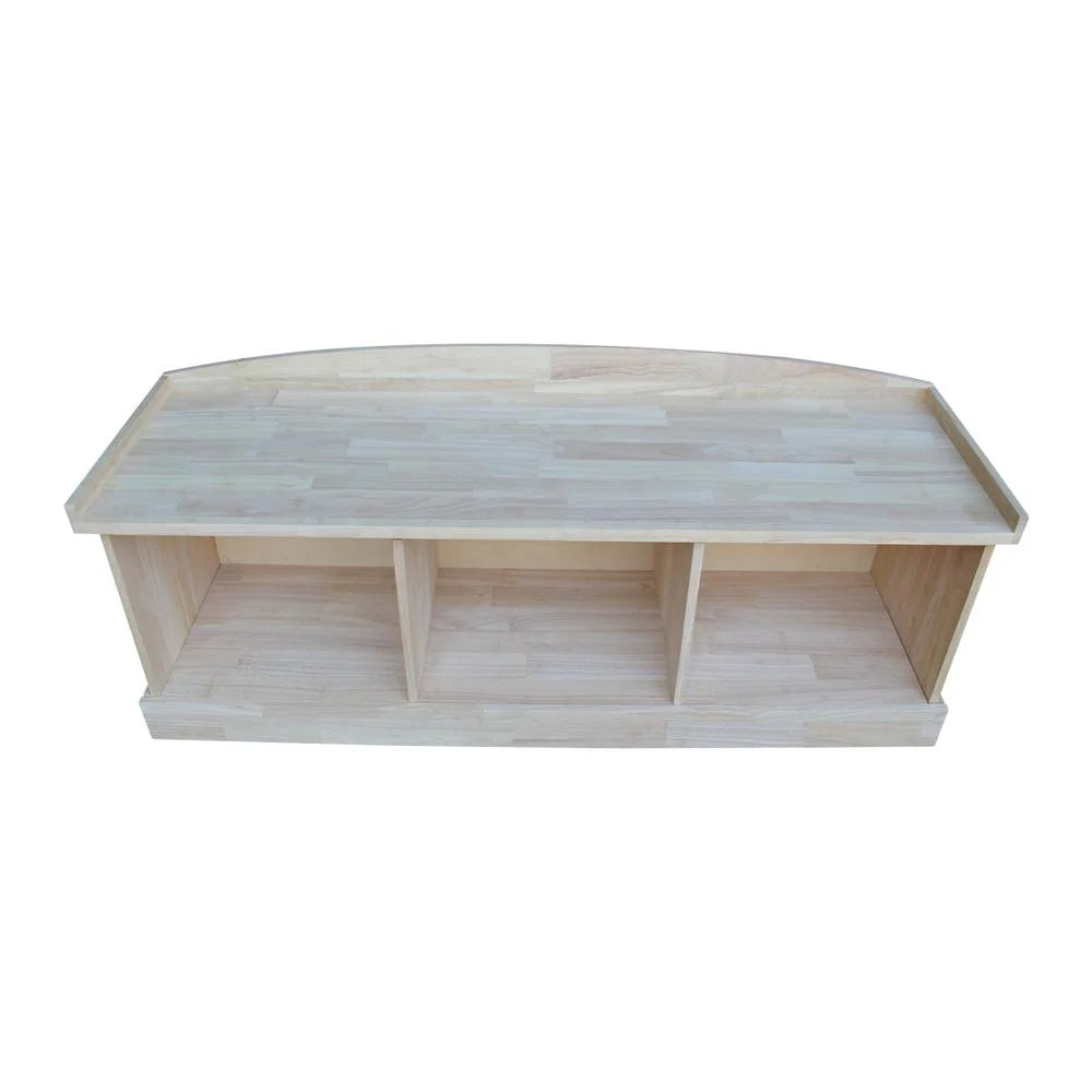 Double X-Back Bench With Arms and Shelf