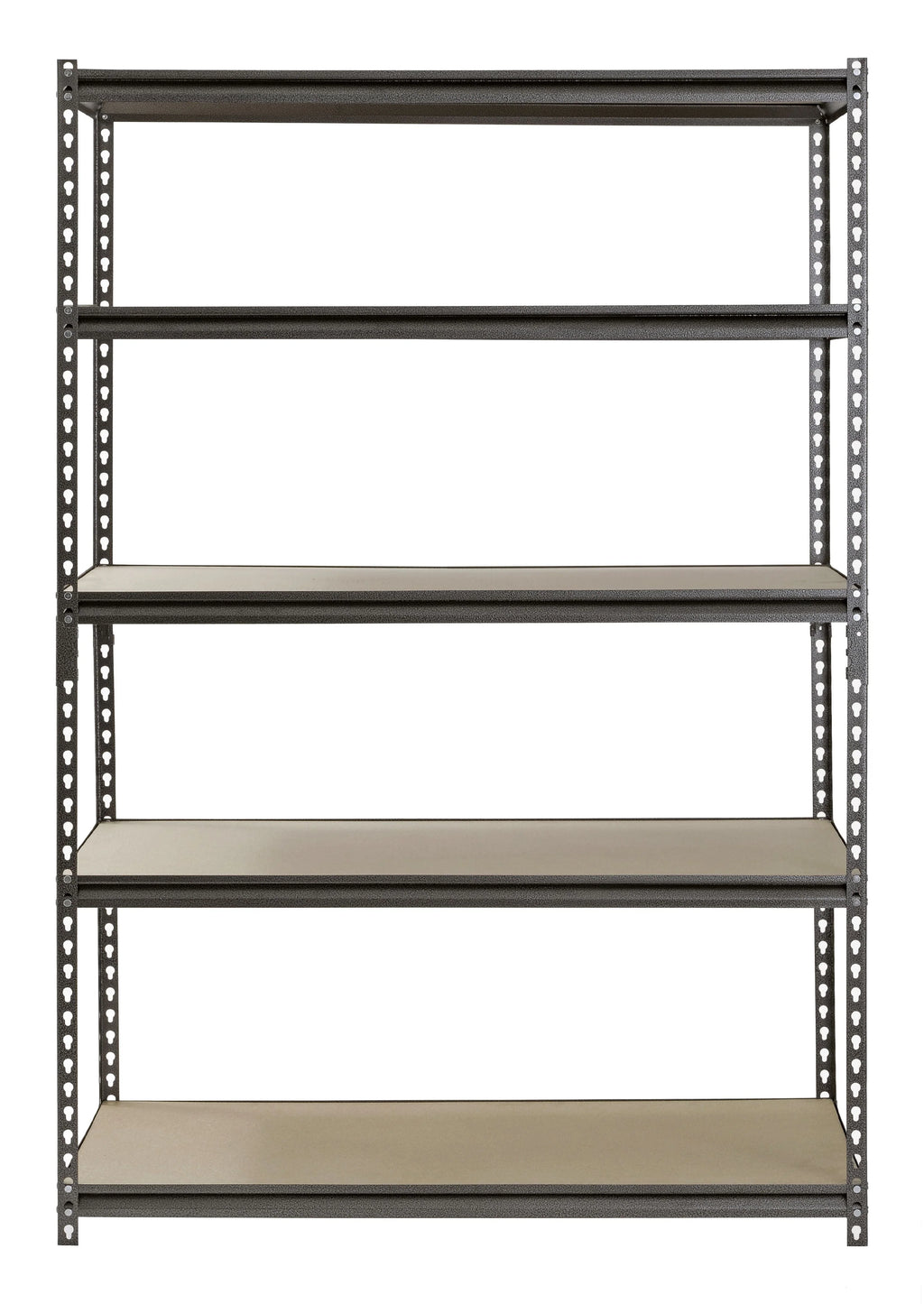 Muscle Rack 48"W x 24"D x 72"H 5-Shelf Steel Freestanding Shelves, Silver