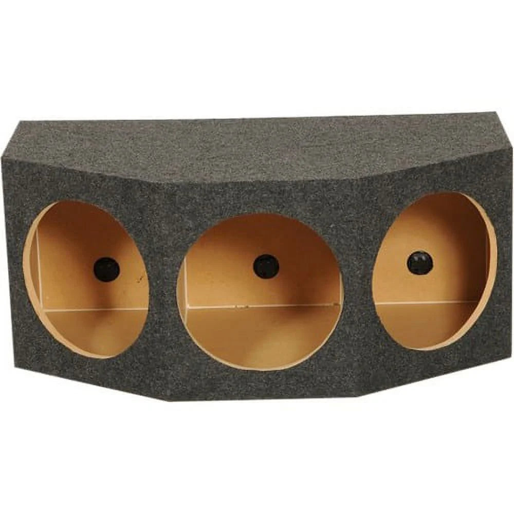 QPower BASS12 3 Hole 12" Sealed Car Subwoofer Enclosure Box | 35 x 20.25 x 15