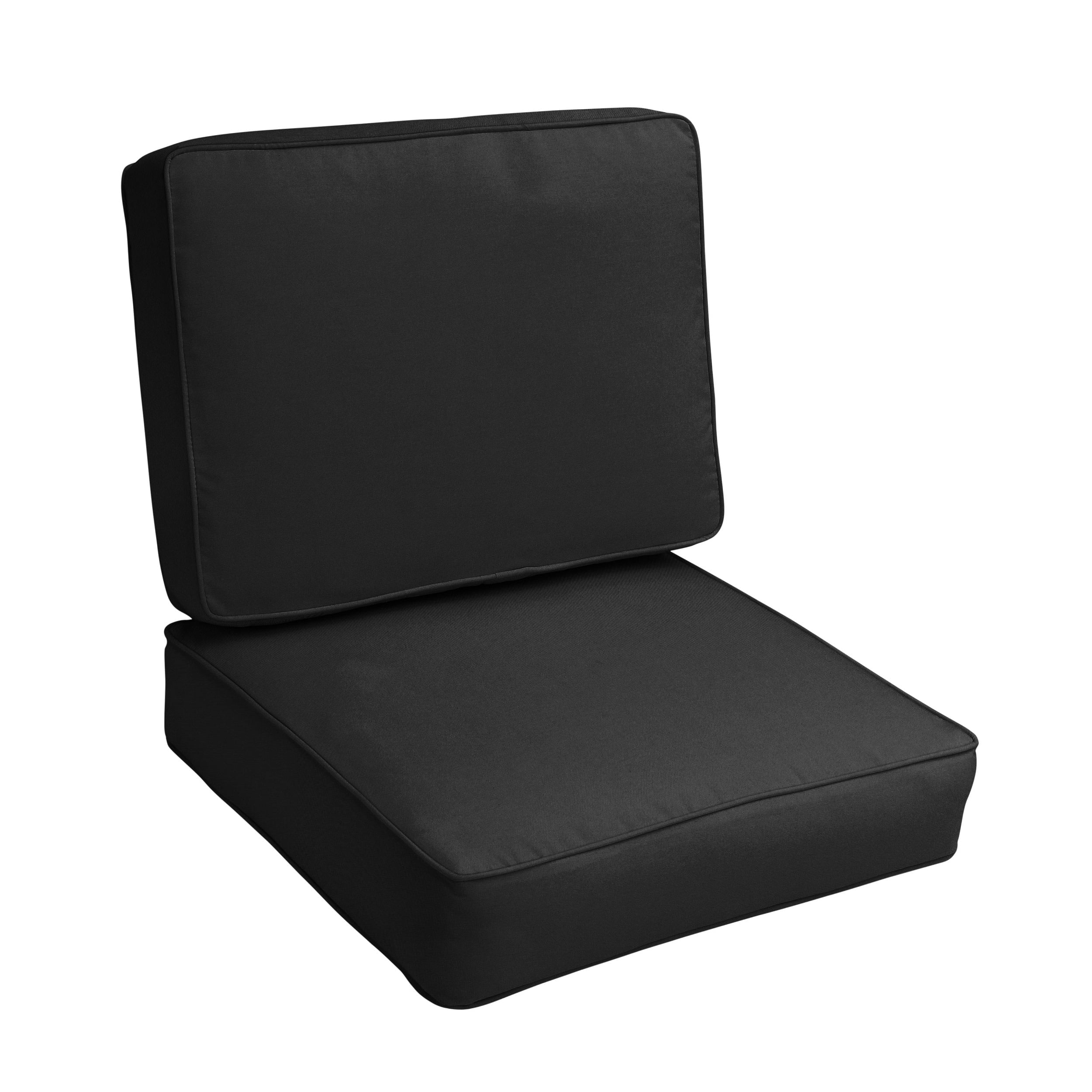 Mozaic Company Sunbrella Indoor/ Outdoor Corded Chair Cushion Set - 22" x 22" x 4" Canvas Spa