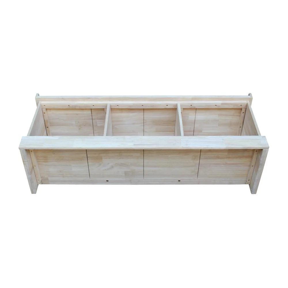 Double X-Back Bench With Arms and Shelf