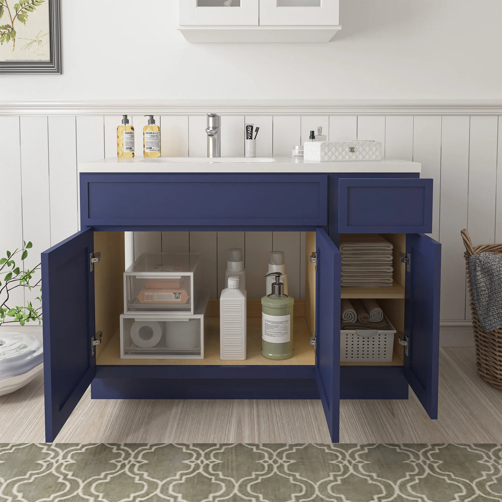 45 in. W x 21 in. D x 32.5 in. H Bath Vanity Cabinet without Top in Brown