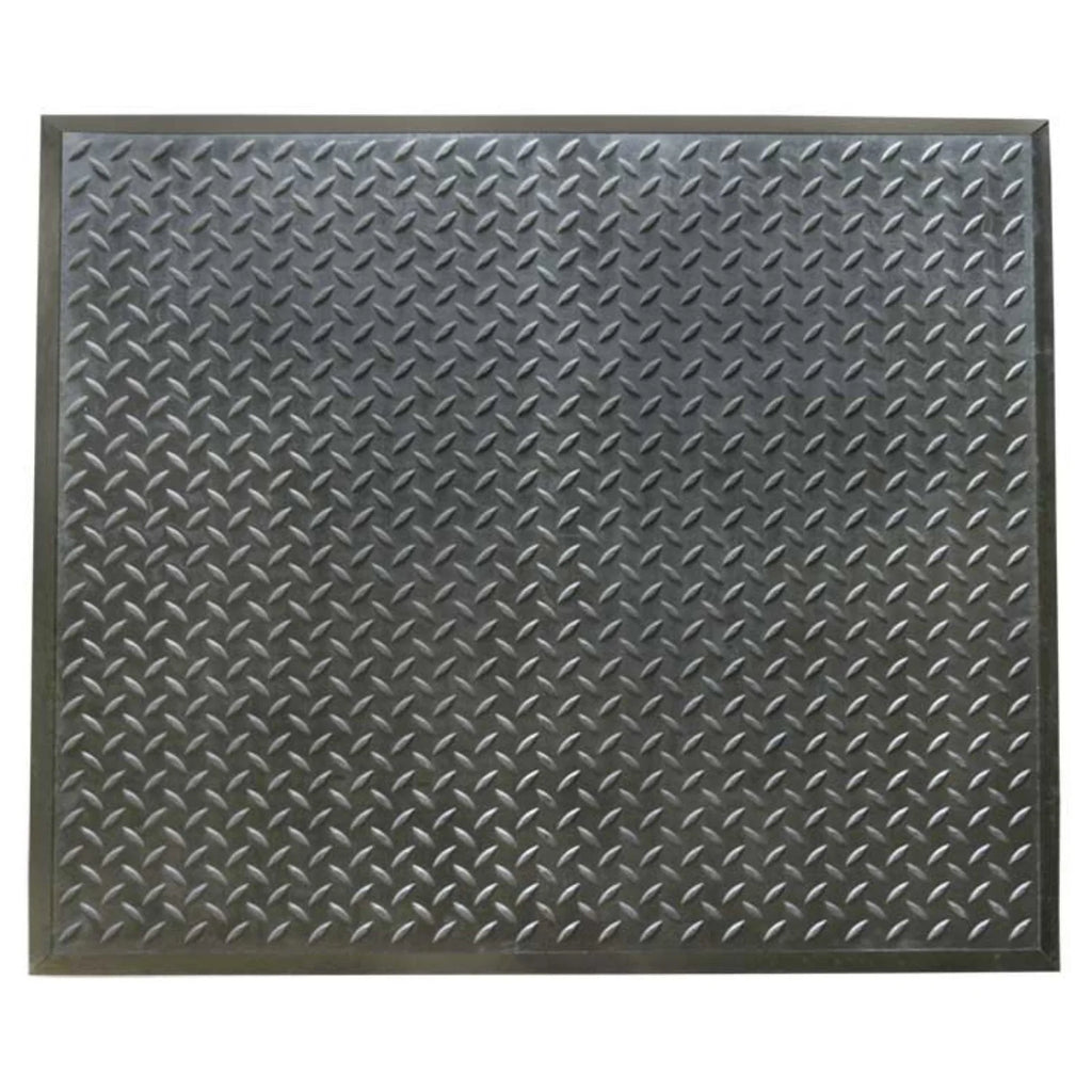 Rubber-Cal "Foot-Rest" Interlocking Anti-Fatigue Floor Mat - 1/2 in x 28 in x 31 in - Finished Tile