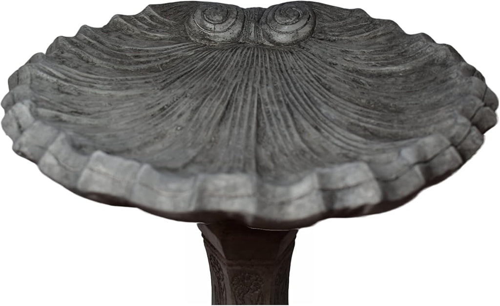 Solid Rock Stoneworks Fanciful Birdbath - 26" h x 22" w x 20" d - Pre-Aged