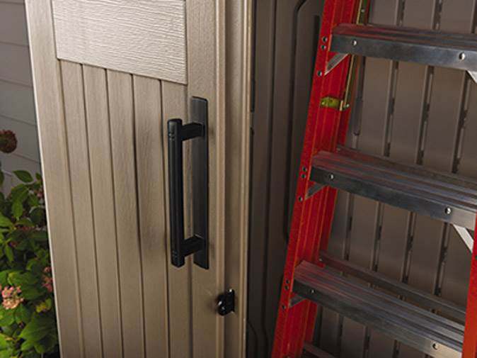 Outdoor Storage Shed, 52 Cu.Ft., Weather-Resistant, Lockable Doors