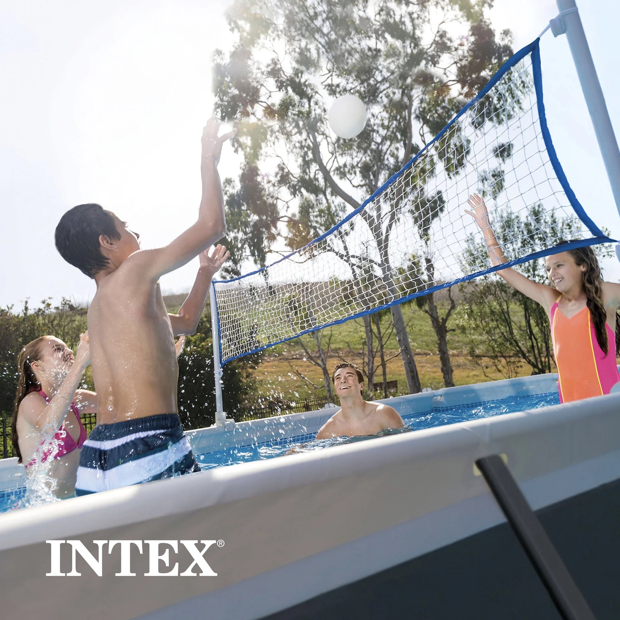 INTEX 32ft x 16ft x 52in Ultra XTR Above Ground Pool, Floats (2 Pack), & Inflatable Cooler