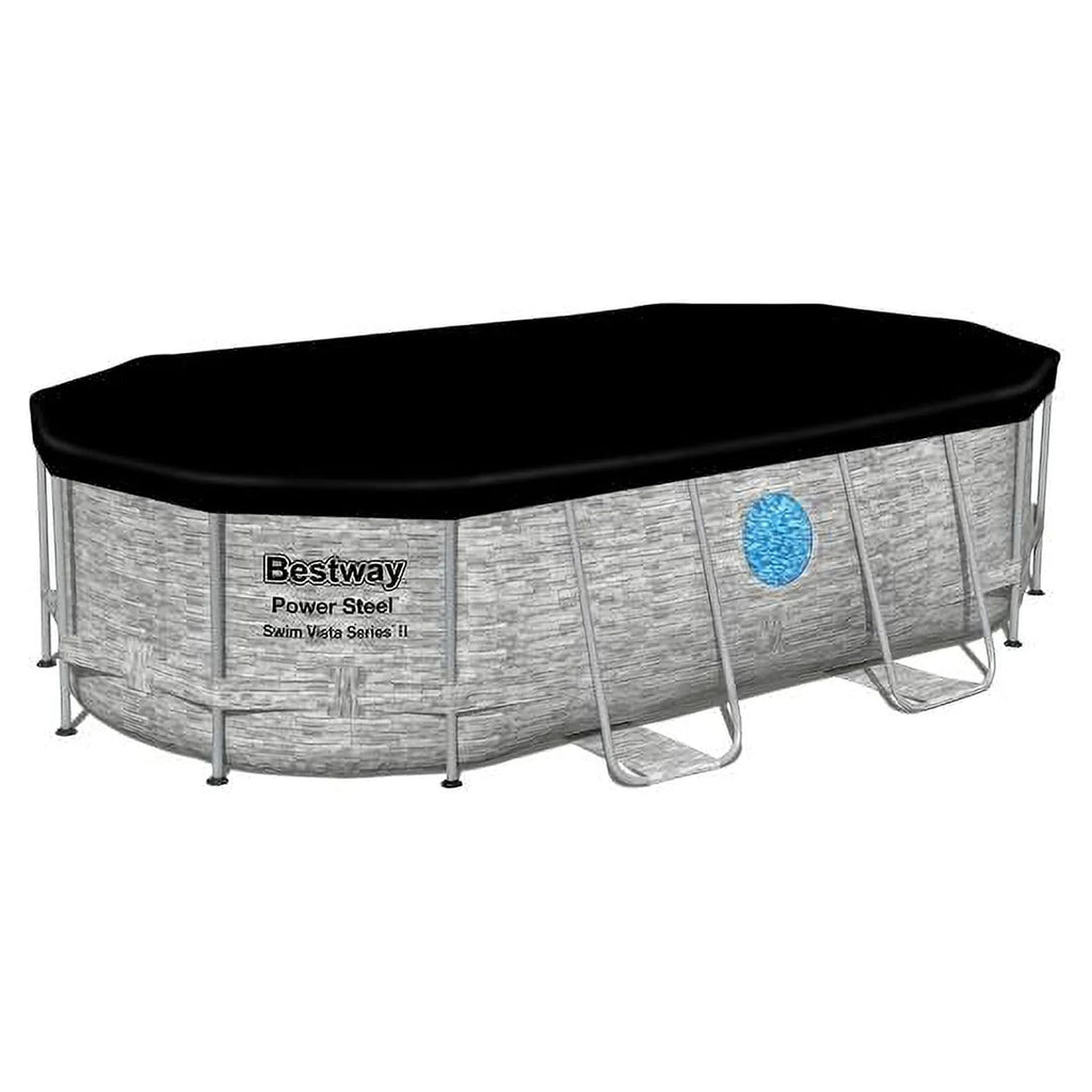 Bestway Metal Frame Above Ground Pool Oval 14 ft. x 8 ft. 2 in. x 39.5 in.
