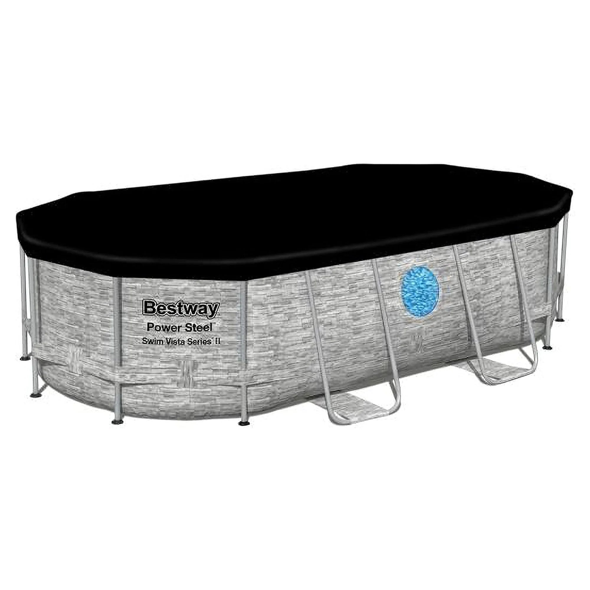Bestway Metal Frame Above Ground Pool Oval 14 ft. x 8 ft. 2 in. x 39.5 in.