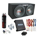MTX Terminator Dual 12-Inch Loaded Subwoofer System with Boss Audio 1100W Mono Amplifier, Wiring Kit & 2-Farad Capacitor