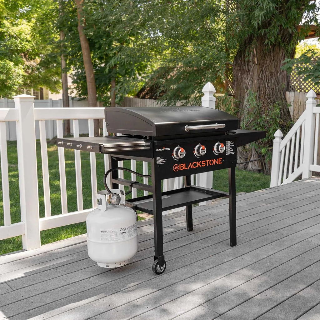28 Inch Gas Griddle - 3 Burner Outdoor Flat Top Grill with Accessories