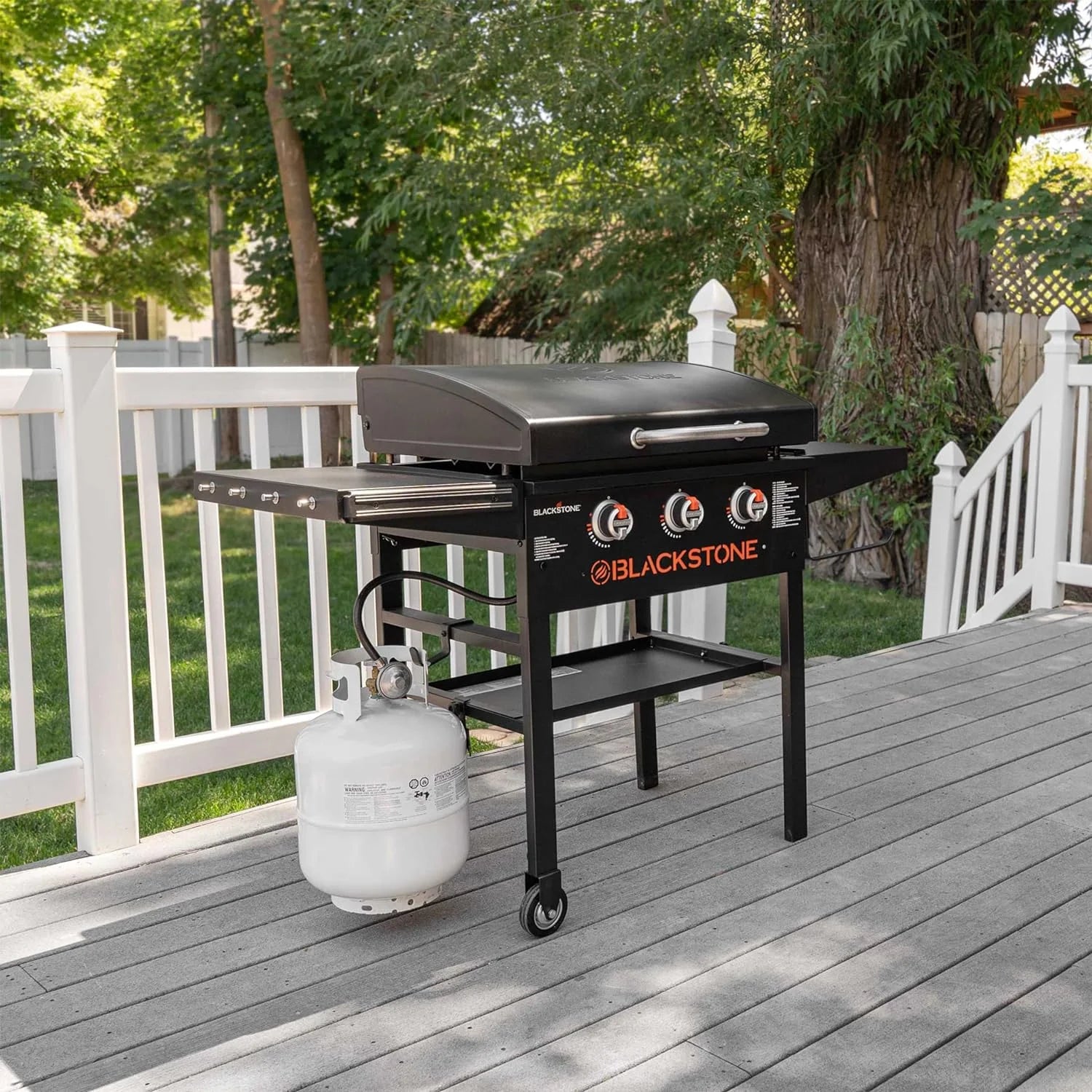 28 Inch Gas Griddle - 3 Burner Outdoor Flat Top Grill with Accessories