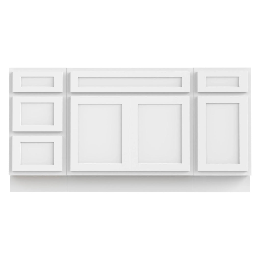 60 in. W x 21 in. D x 32.5 in. H Freestanding Bathroom Vanity Cabinet without Top in Smoky Gray