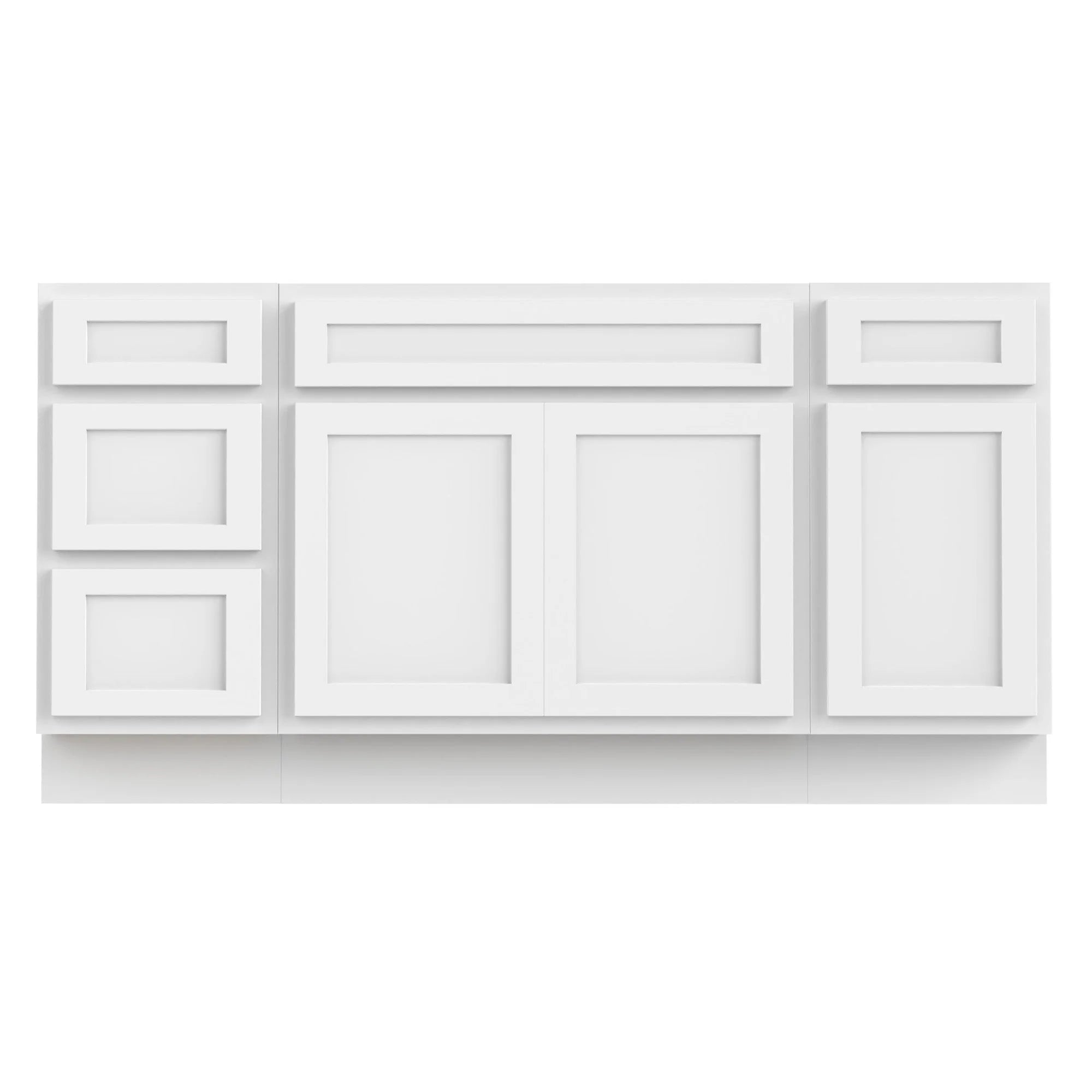 60 in. W x 21 in. D x 32.5 in. H Freestanding Bathroom Vanity Cabinet without Top in Smoky Gray