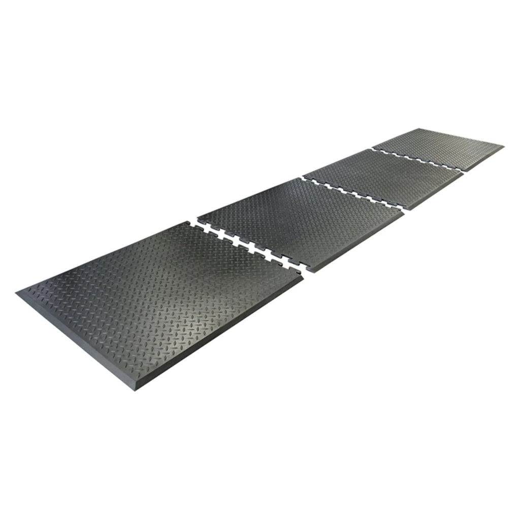 Rubber-Cal "Foot-Rest" Interlocking Anti-Fatigue Floor Mat - 1/2 in x 28 in x 31 in - Finished Tile