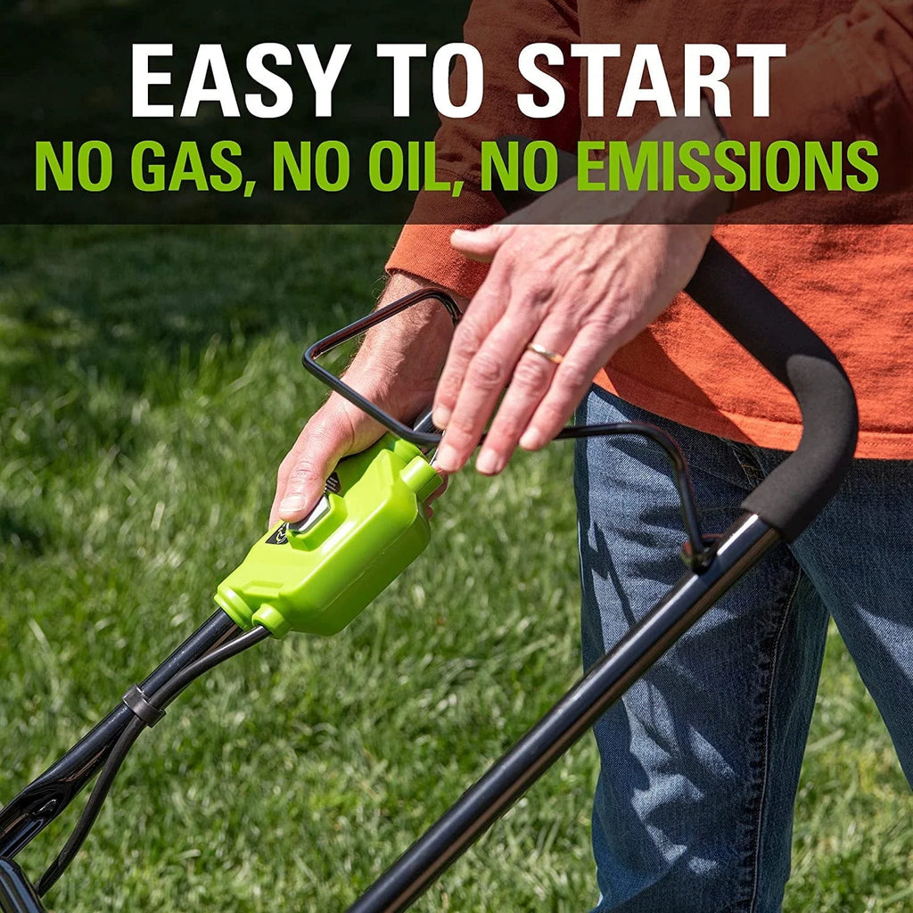 Greenworks 48V (2 x 24V) 17" Lawn Mower, With 2 x 24V 4Ah Batteries and Dual Port Charger