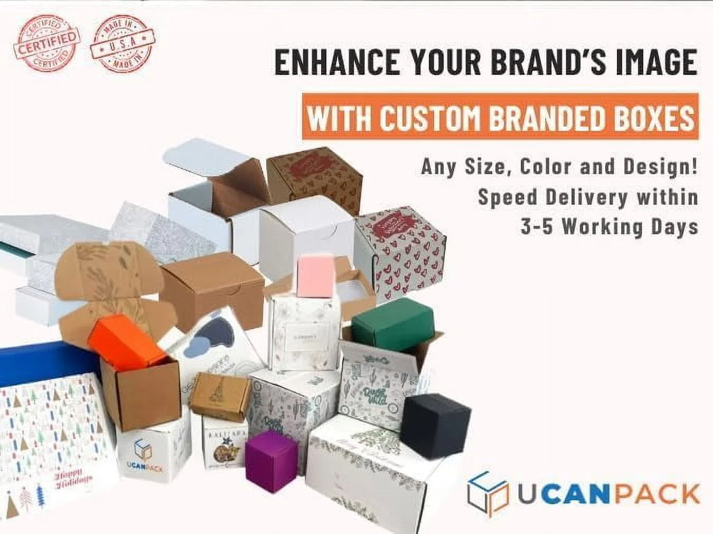 Ucanpack Corrugated Mailer Box Packing Supplies For Moving Large Black , 14 x 10 x 6" - 25 Pcs