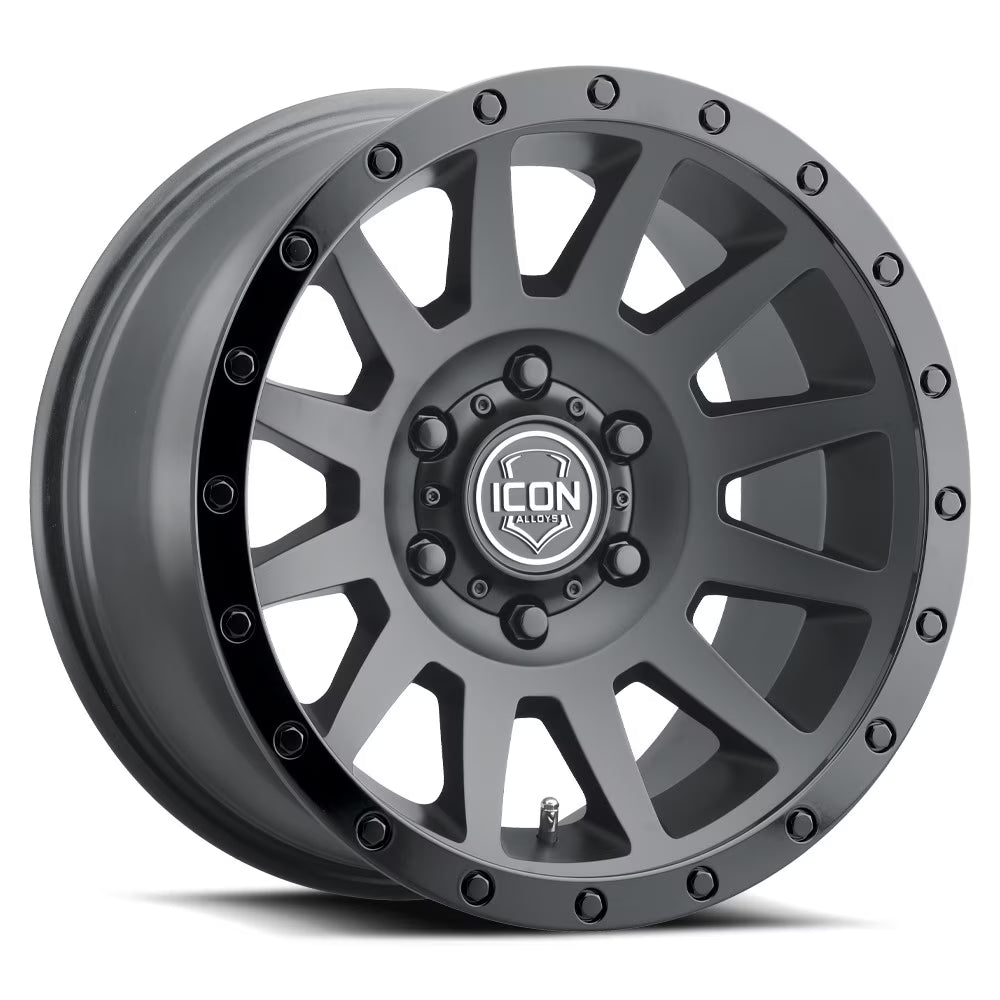 Icon Vehicle Dynamics 2017858347Sb 17 X 8.5 Compression 6 X 5.5In 4.75Inbp 0Mm Offset- Sat Black
