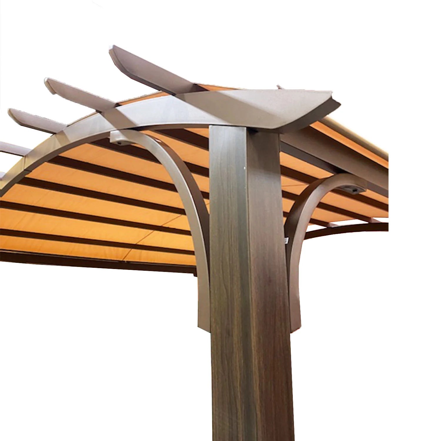 Garden Winds RipLock 500 10' x 10' x 8' Beige Polyester Pergola, Water Resistant