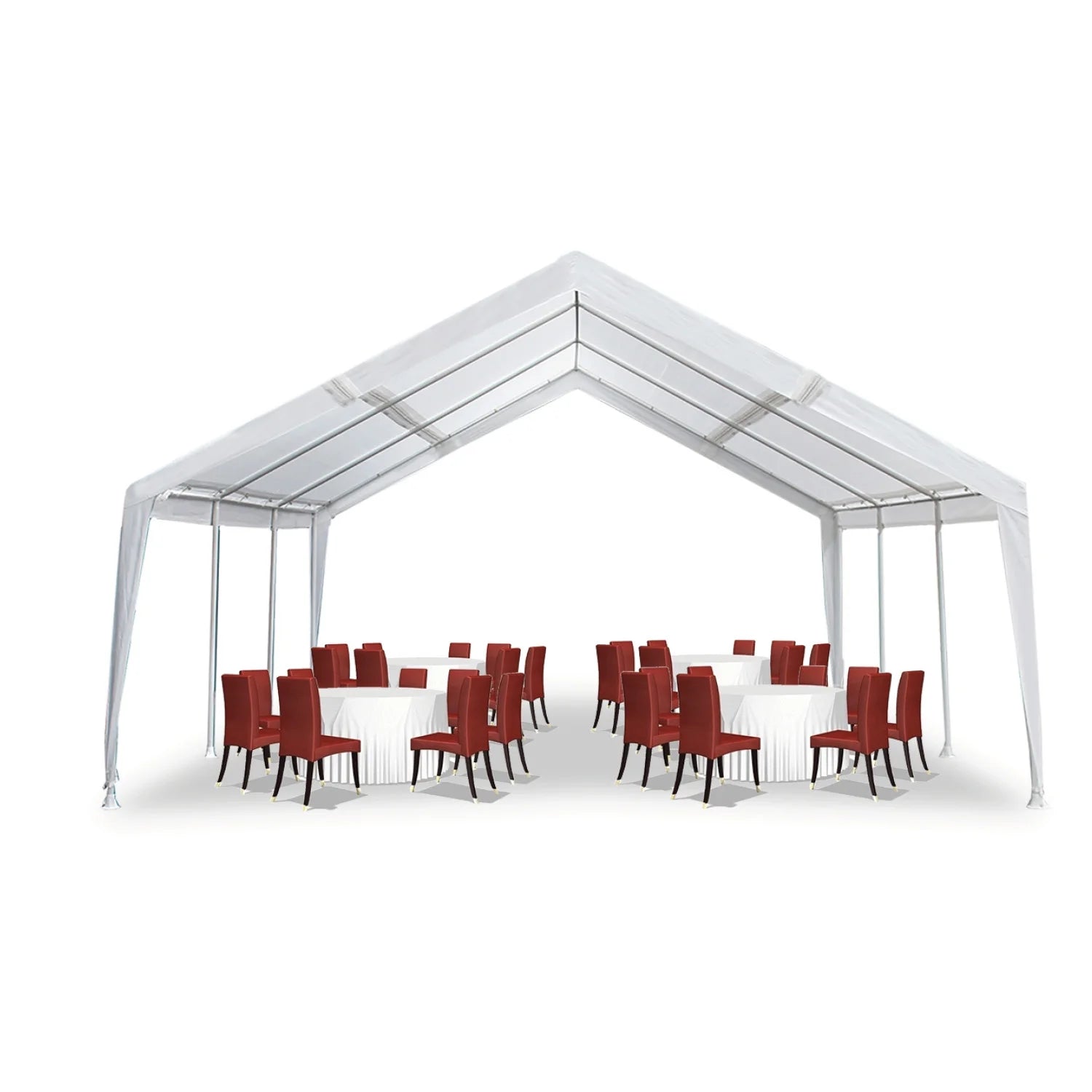 King Canopy Expandable Canopy 12' x 20' / 20' x 20', Steel Frame, 8-Leg, White