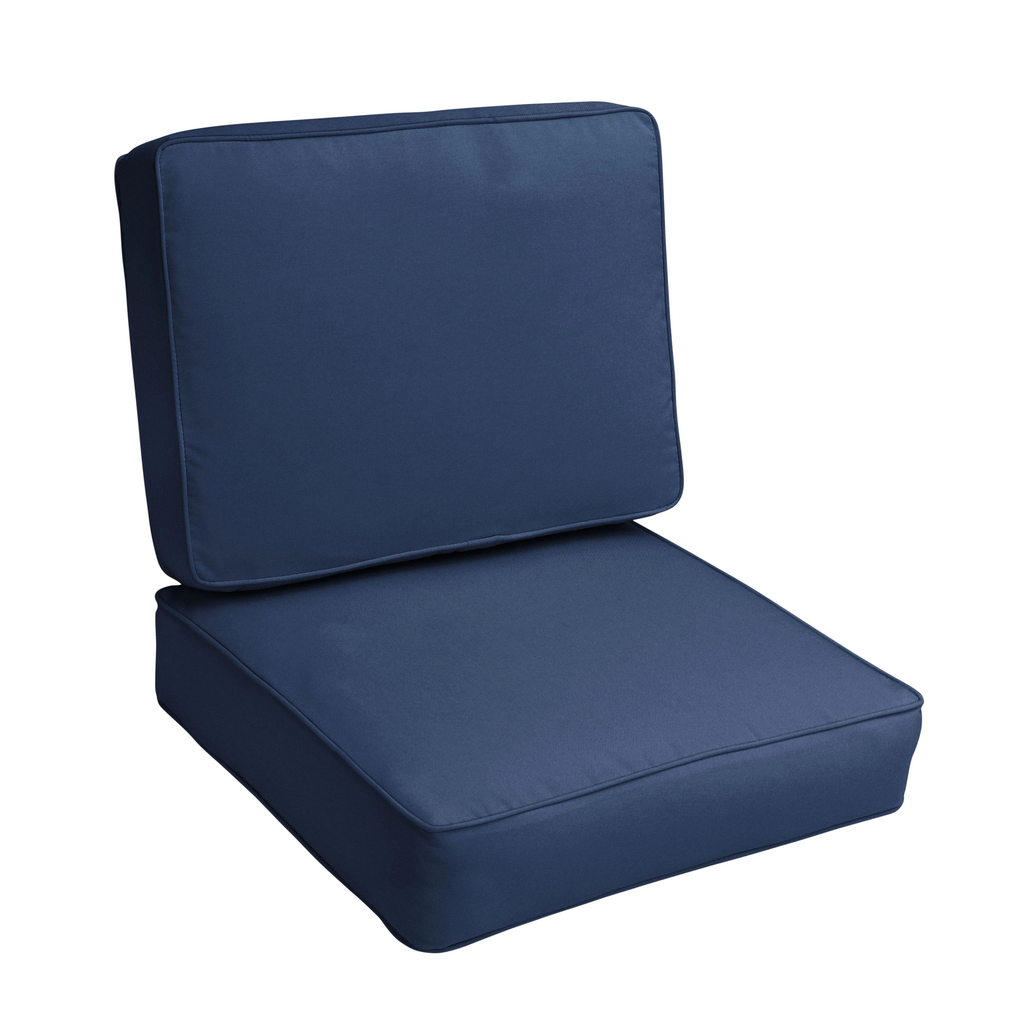 Mozaic Company Sunbrella Indoor/ Outdoor Corded Chair Cushion Set - 22" x 22" x 4" Canvas Spa